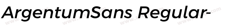 ArgentumSans Regular字体转换